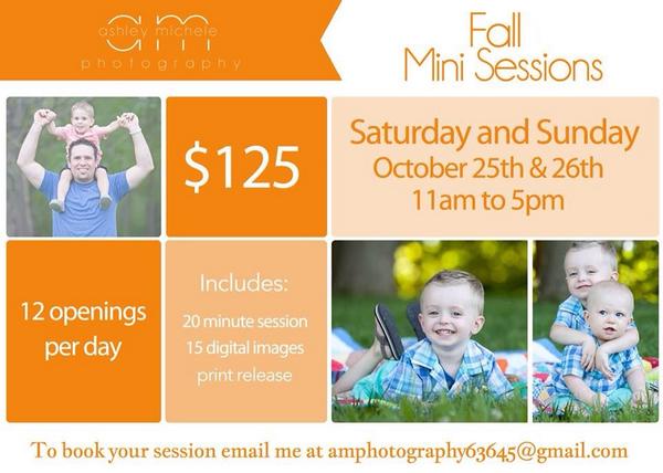 amphoto63645's tweet photo. FALL IS NEAR!!! 😃😃😃
book your spot ASAP! amphotography63645@gmail.com #fall #minisession #photography #family #pics http://t.co/vsLmzviz90