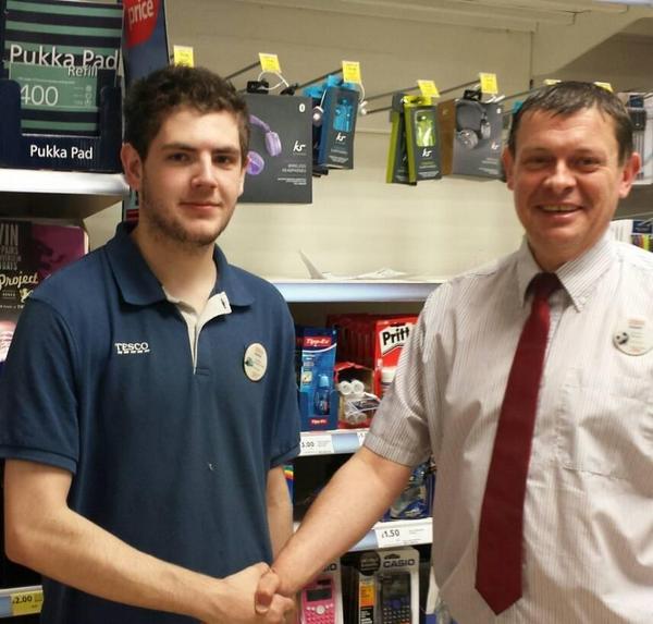 Well done to James slack on nights for his excellent service