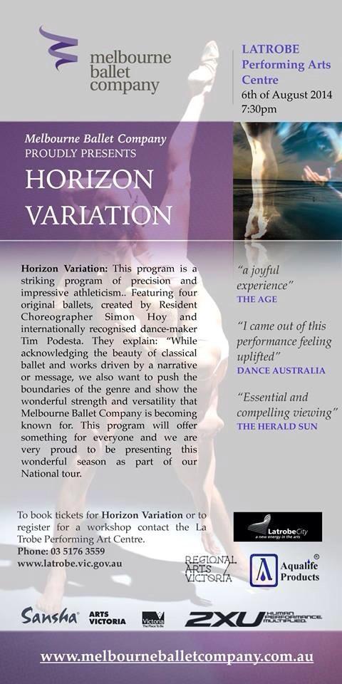 Horizon Variation premieres this week! Read about choreographers Simon Hoy and Tim Podesta on our Facebook page.