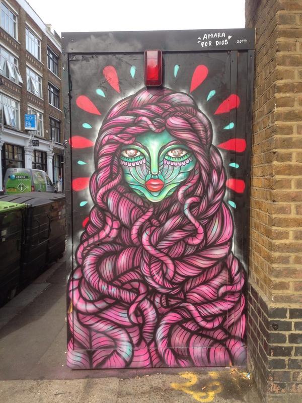 “<a href="/globalstreetart/">Global Street Art</a>: Gorgeous piece by @amarapordios on Leonard Street. Many thanks to <a href="/SevenCapital/">SevenCapital</a> for the wall!