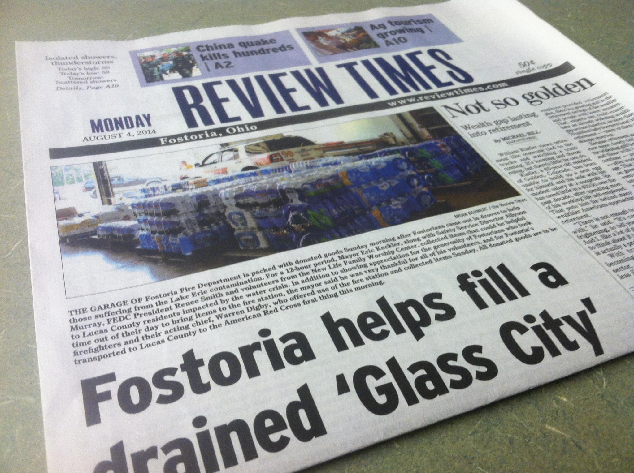 Review Times on Twitter "Fostoria helps Toledo, in today's Review