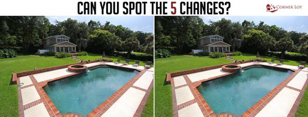 CornerLotJax's tweet image. Can you spot the 5 changes made to the original image on the left? Tweet your findings here! #LotLife