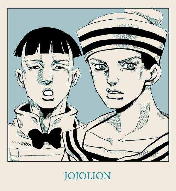 ジョジョワンドロ お題「八部 ジョジョリオン」 常秀の顔ハラタツー。 #JOJO版深夜の真剣お絵描き60分一本勝負 