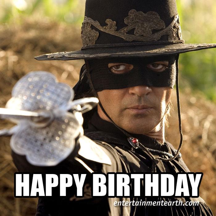 Happy 54th Birthday to Antonio Banderas of Zorro! Shop Collectibles:  