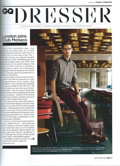 September's GQ featuring Archie in brown with commando sole <a href="/BritishGQ/">British GQ</a> <a href="/gracegilfeather/">Grace Gilfeather</a> <a href="/clubmonaco/">Club Monaco</a>