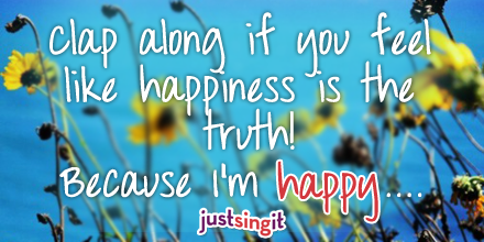 JustSingIt's tweet photo. Mondays are tough, but listening to the right music can cheer you up. #BecauseImHappy http://t.co/L65th34Hi9