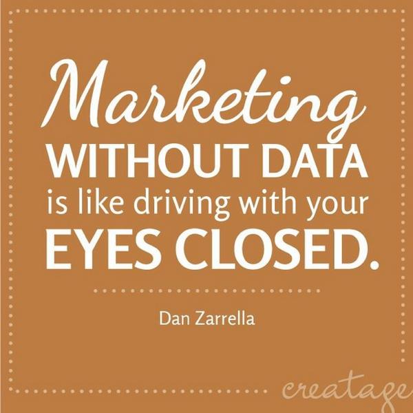 Mooi marketing uitspraak en ook de visie van micti.nl #datadrivenmarketing