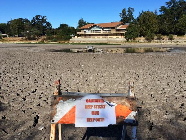 LauraDienzo's tweet image. Atascadero Lake has reached puddle status. #CAdrought #PrayForRain #slocounty