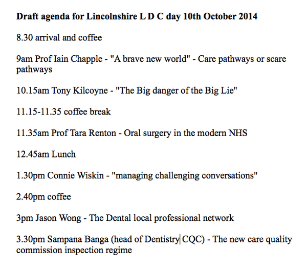 JasonWong12's tweet photo. Exciting line up for @LincsLDC day on the 10th October to be held at the Bentley hotel, Lincoln. Come join us. http://t.co/R7IyHujwLj