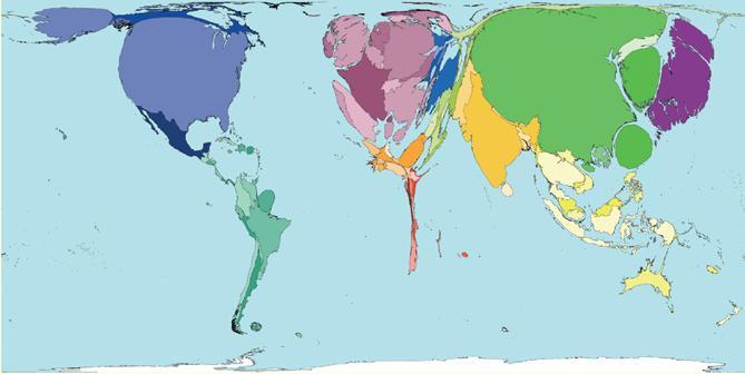 Distorted Map Of The World Amazing Maps On Twitter: "Map Of The World Distorted By The Wealth Of  Countries Source: Http://T.co/Qbu6Cu7Huq - Http://T.co/Q7Cff0Ghhp" / Twitter