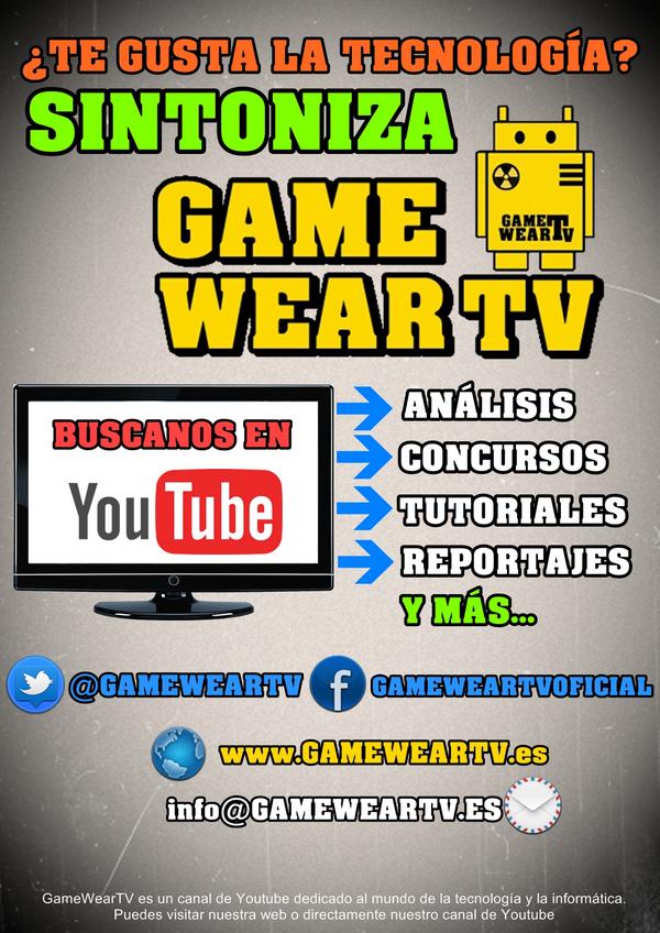 GameWearTV's tweet image. ¿Os gusta la tecnología? Sintoniza @GameWearTV youtube.com/subscription_c…