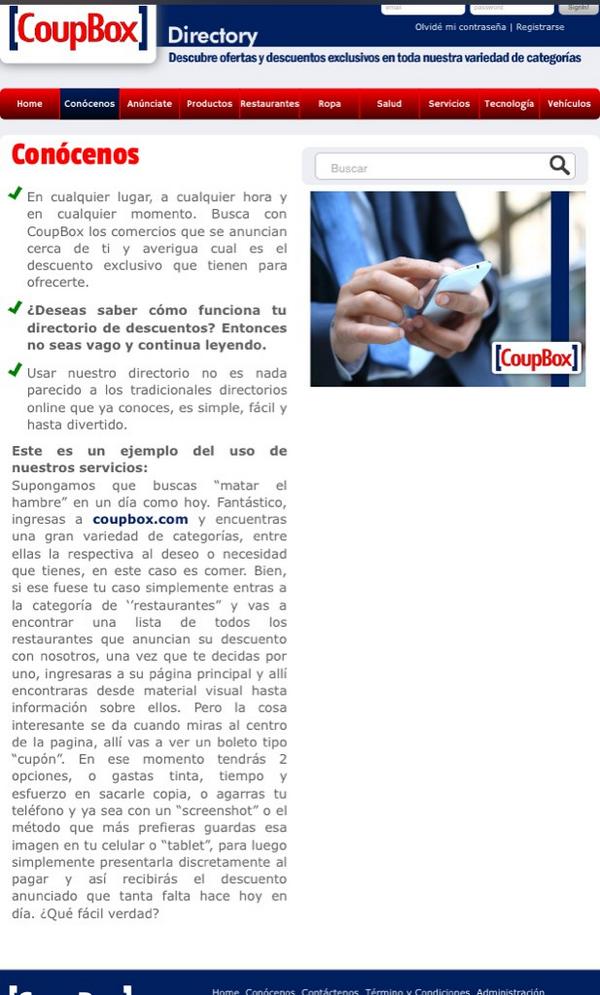 CoupboxC's tweet photo. Ya estan finalizando los procesos para el lanzamiento del primer directorio de descuentos en PR. Muy PRONTO❗️ESPERALO http://t.co/GiTu9j6yrq