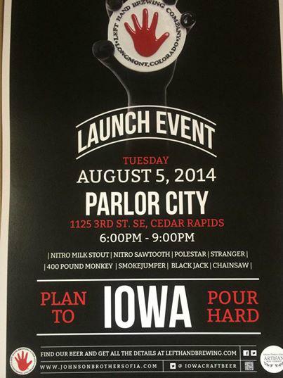 ParlorCityPub's tweet photo. Stop down for some awesome beer making it's return to Iowa @LeftHandBrewing #milkstout #craftbeer #newbo http://t.co/CXw5aVh2uw