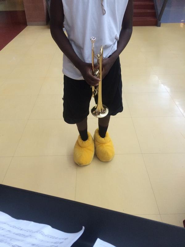 Mickey Mouse feet for Disney hype day! #avhsbandcamp
