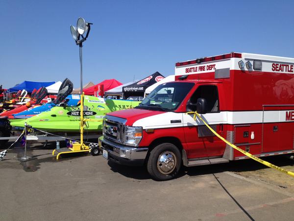 Great day at Seafair! Thanks paramedics & firefighters for your services during this weekend's events! #Seafair2014