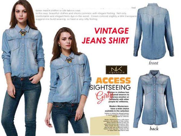 GFStyle_'s tweet photo. Vintage jeans shirt asli jeans 85000 http://t.co/ZLLuZyXrH1
