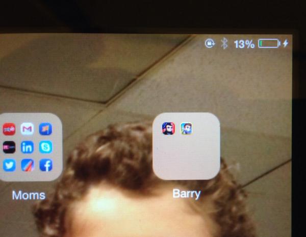 senatormelendez's tweet photo. When you let your 9 yr old use your iPad, you end up with a "Barry" icon. #WhoisBarry ??? http://t.co/Ry9oZVPPSb