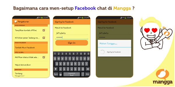 ManggaMe's tweet photo. Nikmati kemudahan chatting dgn Mangga messenger. Serunya chat dgn teman dr nomor phonebook hingga facebook, ManggaMe! http://t.co/6JF8S2krdi