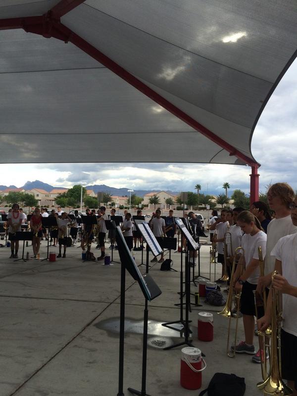 Ensemble outside! #avhsbandcamp