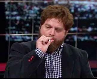 Top10Disgusting's tweet image. GOOD GOD! Zach Galifianakis rockets into first with this enormous beard and clearly taking a hit on national TV!