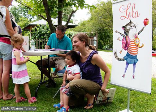 DavidTGothard's tweet photo. Recent event @paBAPL with my wife, @julieksaab. @HarperChildrens @GreenwillowBook #LittleLolatheCat http://t.co/1lMVstzVkF