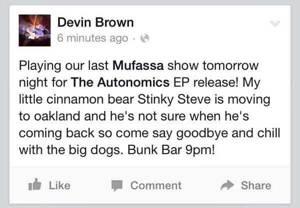 MufassaPDX's tweet photo. Come join us for our final show! At Bunk Bar http://t.co/wleta1wU64