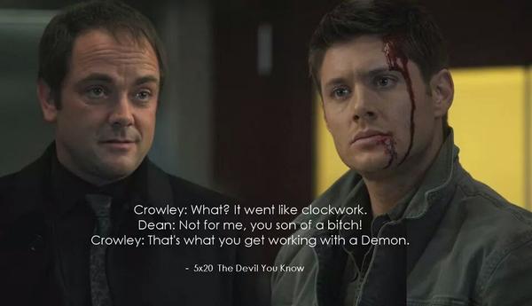 jdlilith's tweet photo. This is the moment I fell in love with Crowley #Supernatural http://t.co/jH8OMdOtRX