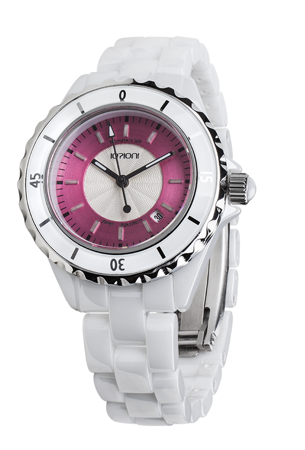 IOION_Japan's tweet image. 新作登場！IO?ION!初のセラミックベルト＆２０ATM防水です。販売開始は現在未定となっています。総重量１００ｇ、ＩＯ？ＩＯＮ！らしい洗練されたデザインで、ファンを裏切りません！皆様、楽しみにお待ちくださいね！