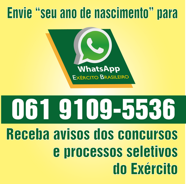 Exército Brasileiro 🇧🇷 on X: Whatsapp do EB! Cadastre nosso