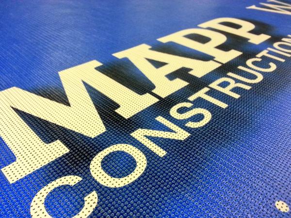 Digital #print #mesh #banners for MAPP Construction. This material is perfect for fences and needs no wind slits!