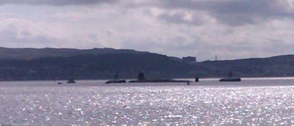 So excited to see my first #submarine yesterday but only had phone camera looks more like Nessie!