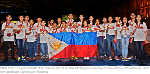 rapplerdotcom's tweet photo. The Philippine team brings home a total of 155 medals from a Singapore math contest http://t.co/UtRZHQ07WR http://t.co/bcu3UJGai5