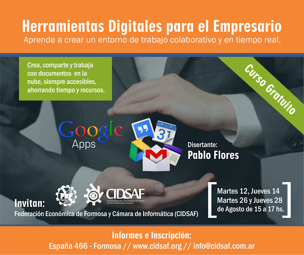 Informes e inscripción 
España 466 - Formosa
cidsaf.org
info@cidsaf.com.ar