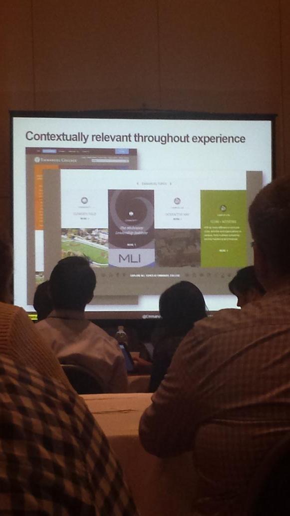 vmtheoharis's tweet image. My fave phrase! #contextuallyrelevant #contentstrategy #eduweb14