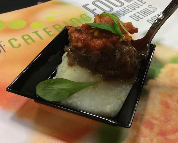 Cambro1's tweet photo. Short Ribs with Grits from Lee Epting of @EptingEvents #AOCF2014 http://t.co/fopJ8z0q80