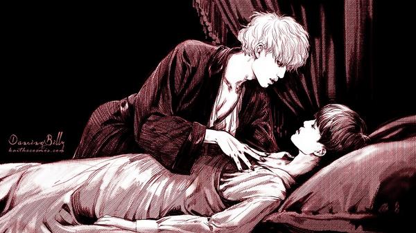 nekomiinz's tweet photo. [Fanart] #Jongin #Kai #JongKai #KaIn image Vampire &amp; (?) #Kai x #Jongin 
©Kaithecosmos ♥ 😍😍😍 http://t.co/Q1CuwnpMll