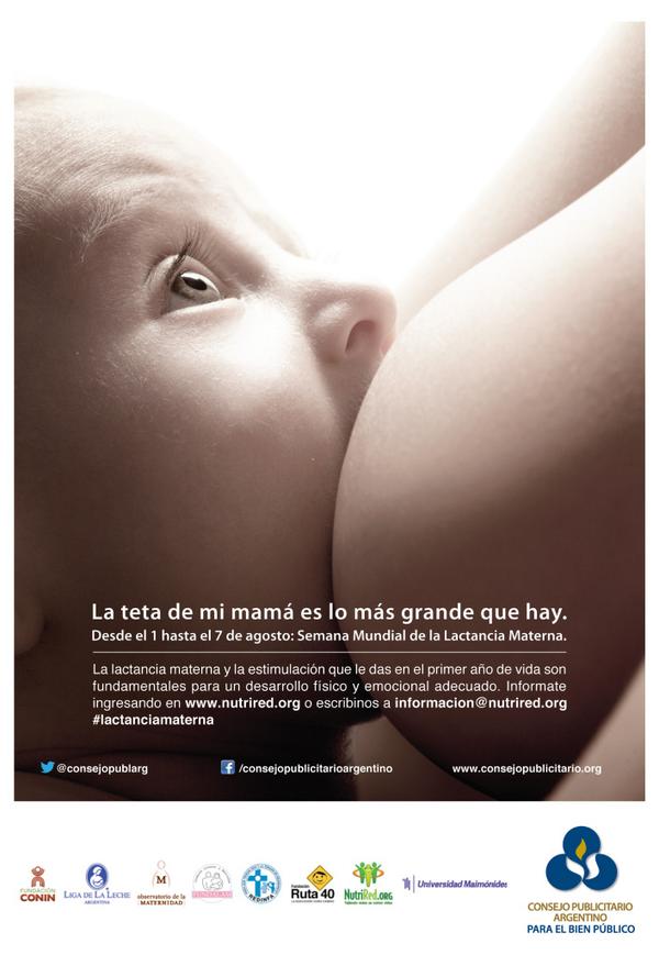 Nutrired's tweet image. NutriRed.org apoya al @consejopublarg en su Campaña para promocionar la #SemanaMundialLactanciaMaterna