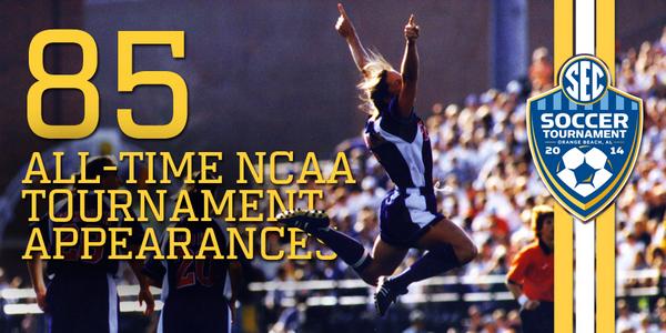 #SEC soccer teams have made 85 all-time #NCAA Tournament appearances. Seasons begin Aug. 22.
