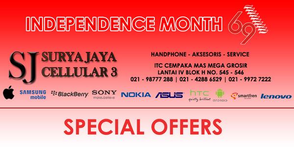 SJ3CELL's tweet photo. [ "SPECIAL OFFERS" INDEPENDENCE MONTH 69TH INDONESIA ]

PLEASE VISIT http://t.co/aJtHuT6yod FOR MORE INFORMATION. http://t.co/Zd3BMv3Qqy