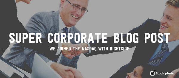 namedotcom's tweet photo. Super Corporate Blog Post: We joined the @NASDAQ with Rightside: http://t.co/nueefEzTCJ http://t.co/NQx7bxAUCH