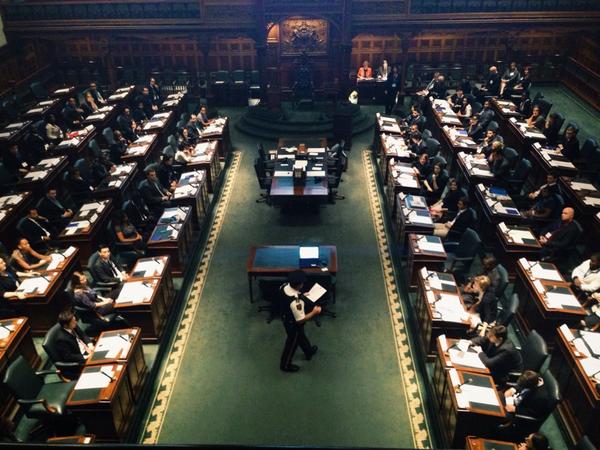 StephenOrtego's tweet photo. Le Parlement Jeunesse #PJFA en session avec @CFAmeriques @wesmcleanmla @CPoirierHM @APFfrancophonie section Amérique http://t.co/64U1jwZAGh