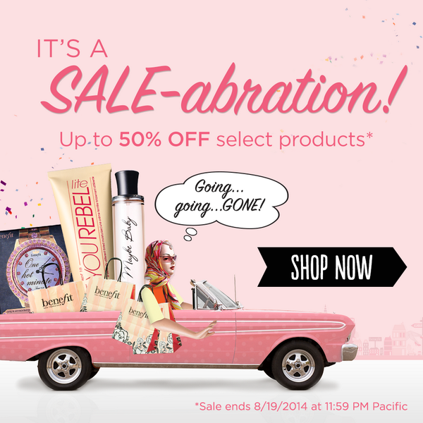 Benefit Cosmetics US on X: Get your shop on! Our semi-annual #SALE starts  today, with up to 50% off beauty goodies.    / X