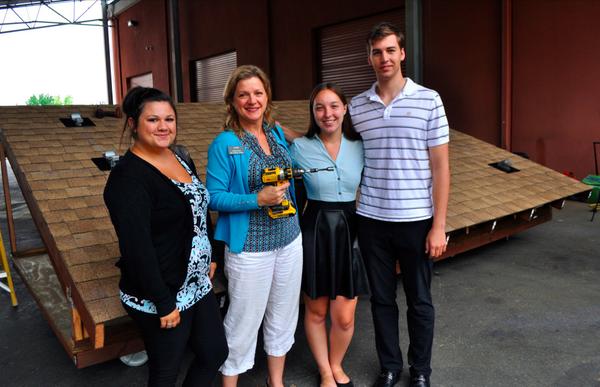 EnableEnergy's tweet image. Friends Lori and McKenzie @GoldenSierraWIB stop by to see interns Jake and Lauren on Avanza solar racking testing day