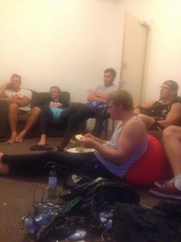 benhiggins92's tweet photo. You know you're in pre season when you find 8 rugby lads, watching the ugly truth #emotional #teamgerardbutler http://t.co/T2lN3Ws6Gg