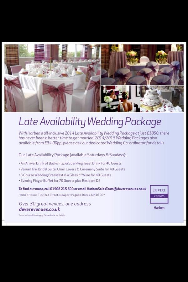 HarbenHouse's tweet photo. Our #lateavailability #wedding package has now been extended till the end of #2015 including #summer #weekend #dates http://t.co/wFFtgmI9Aa