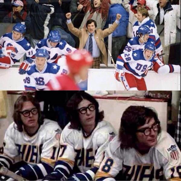 Nhl_Battles's tweet photo. Best Hockey Movie?
Retweet: Miracle
Favorite: Slapshot http://t.co/aGJP3GmEBW