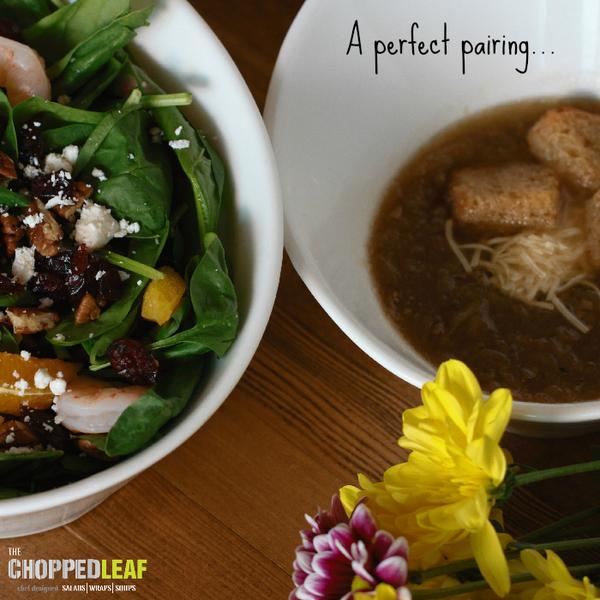 choppedleaf's tweet image. Salad or soup? Togetherness is best! #choppedleaf #choppedlife #whynothaveboth