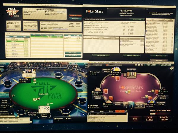 padspoker's tweet image. 2 big #poker #finaltables on #fulltilt and #pokerstars #215t #trex #chasingnumber1