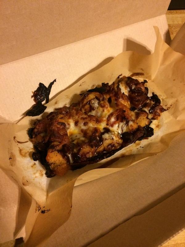 joshmeyersray's tweet photo. Really @dominos ... Burnt and this most def does not look like your commercials... #disappointed http://t.co/B1pFRYH7V6