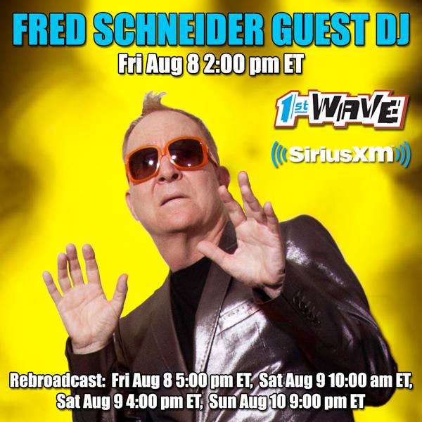 Fri Aug 8 2:00 pm ET, <a href="/FredSchneider3/">Fred Schneider</a>, of <a href="/TheB52s/">The B-52s</a>, debuts his new single “Konnichiwa” from <a href="/TheSuperions/">Fred & the Superions</a> on <a href="/1stwave/">1st Wave</a>